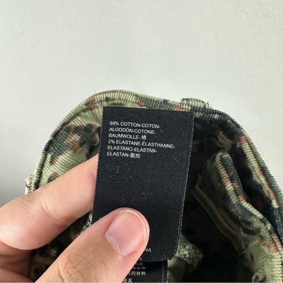 Pilcro Anthropologie Green Brown Moss High Rise Skinny Corduroy Pants Size 27 - Picture 9 of 10